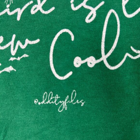 Women's The Oddity Files Weird Is The New Cool Green Podcast Tee T Shirt sz M - Picture 4 of 4